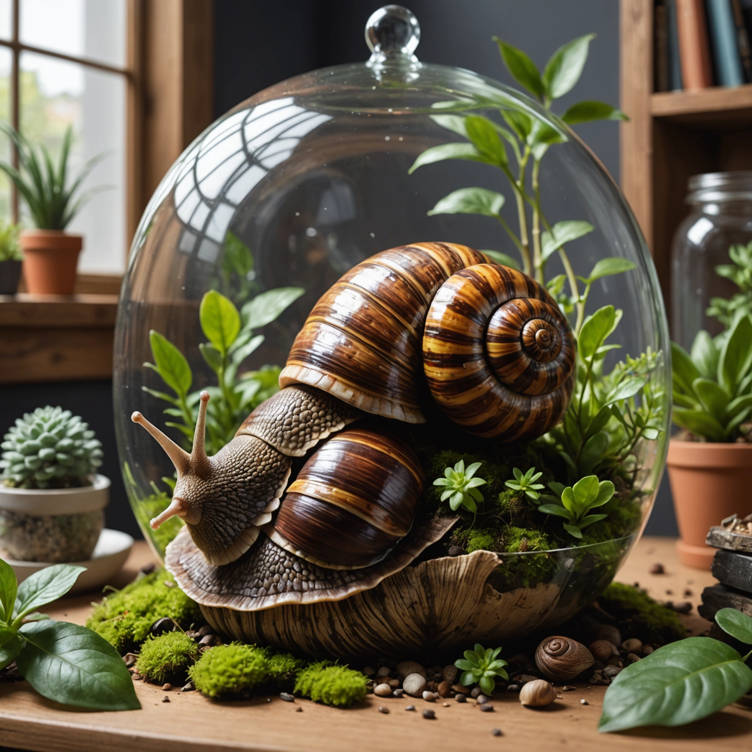 Самые большие домашние улитки: Ахатина гигантская