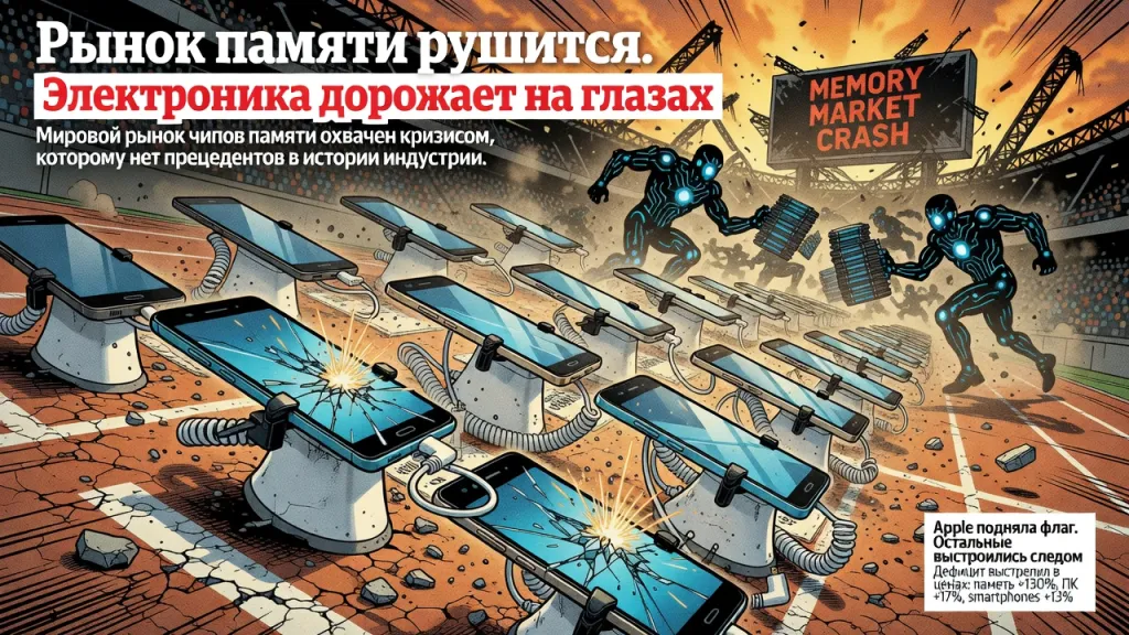 Рынок памяти рушится. Электроника дорожает на глазах